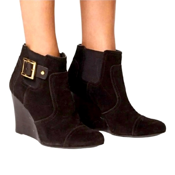 Tory Burch Shoes - Tory Burch Adrienne Boots Brown Suede Ankle Booties Size 7 1/2